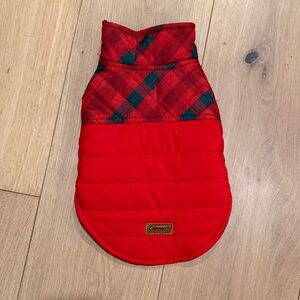 Coleman Red and Green Plaid Pet Jacket
